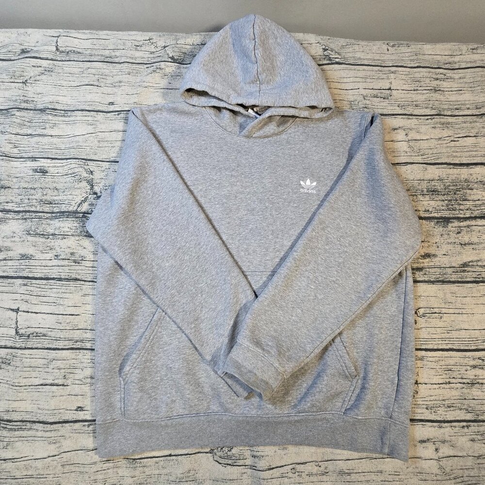 Adidas Originals Trefoil Hoodie Pullover Sweatshirt Gray Mens XL